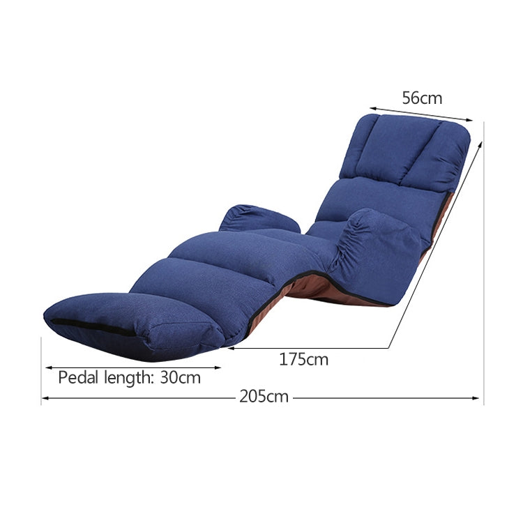 C5 Lazy Sofa Bed Bedroom Leisure Armrest Recliner Single Sofa Recliner, 175x56x17cm (Coffee), 175x56x17cm (Green), 175x56x17cm (Grey), 175x56x17cm (Navy Blue)