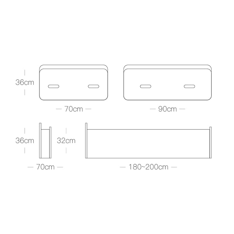 Creative Folding Single Bed, Size: Width: 200x70cm, Size: Width: 200x70cm(Brown)