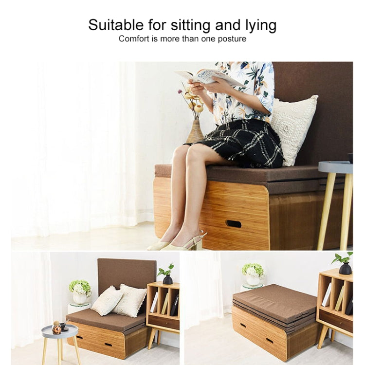 Creative Folding Single Bed, Size: Width: 200x70cm, Size: Width: 200x70cm(Brown)