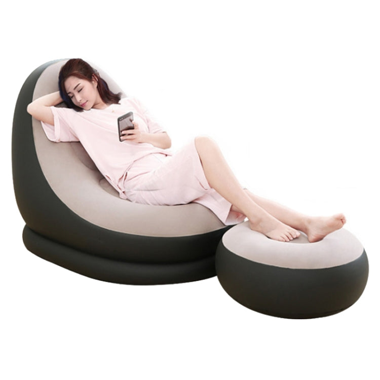 Lunch Break Inflatable Lazy Sofa, Bottom Color Random Delivery, Style:, Sofa+Pedal, Single Sofa